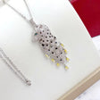 Alloy Material Studded Yellow Diamond Necklace - Dazpy