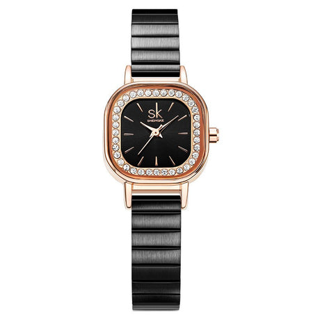 Watch Women's Square Mesh Belt With Diamond Watch - Dazpy