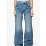 Frühling-Sommer Vintage Blau High-Waist Damen Jeans