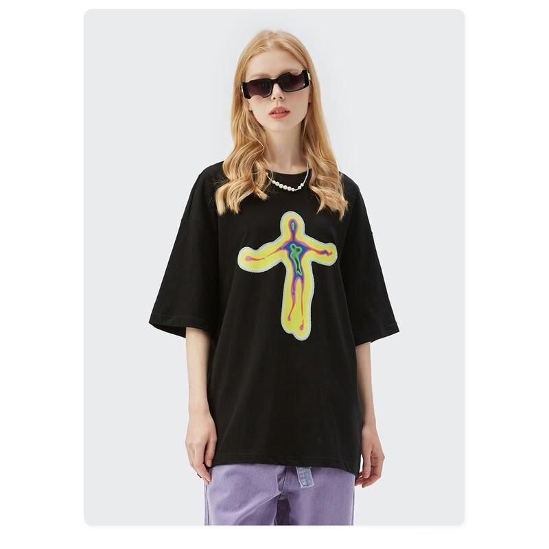 Oversized Hip Hop Graphic T-Shirt