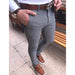 Pure color fit casual men's trousers