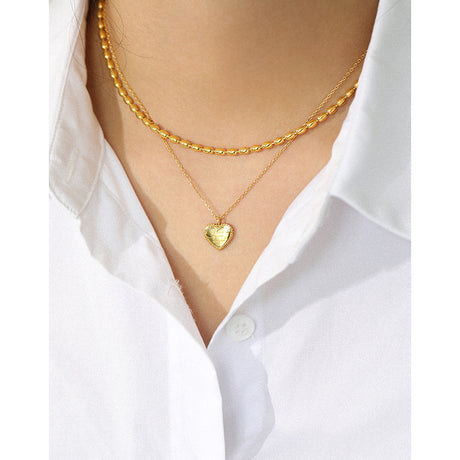 Versatile Fashion Small Heart Necklace Heart Shaped - Dazpy