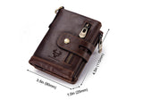 Multi-card leather men's retro RFID wallet - Dazpy