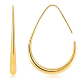 14K Gold Plated Teardrop Hoop Earrings