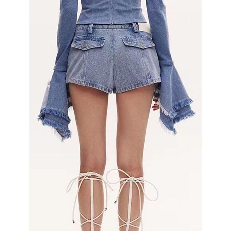 Schicke Jeansshorts mit niedriger Taille