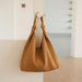 Korean Oversized Soft Genuine Leather Hobo Shoulder Bag for Women