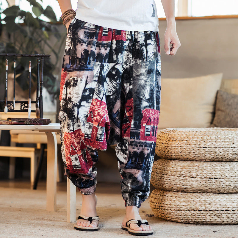 Printed men's Capris