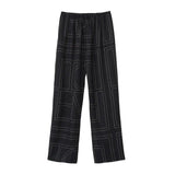 Conjunto de camisa y pantalones/pantalones cortos estilo pijama con estampado geométrico elegante para mujer