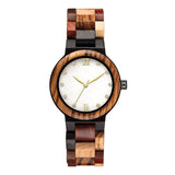 Simple Pearl Shell Color Wood Ladies Watch - Dazpy