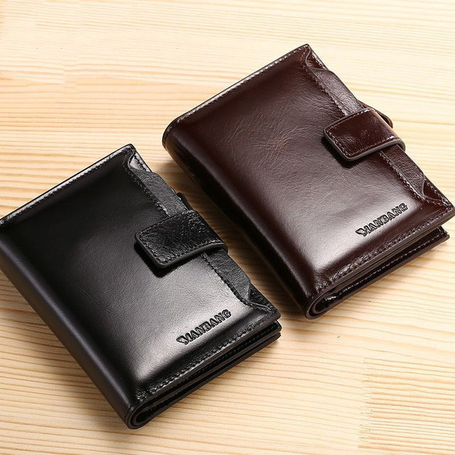 Men's leather wallet wallet card holder - Dazpy