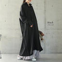 Women's Loose-Waist Pleated Long Shirt Dress