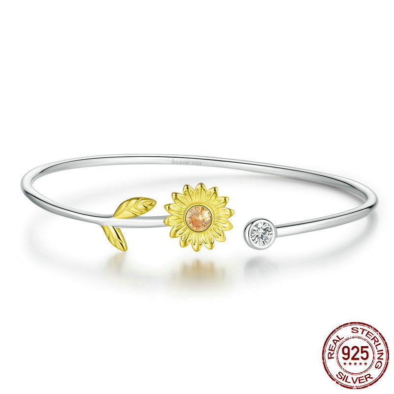 Bracelet Daisy Set With Zircon Flowers - Dazpy