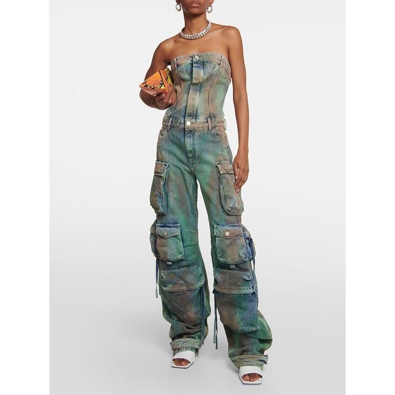 Chic Streetwear Denim Jumpsuit