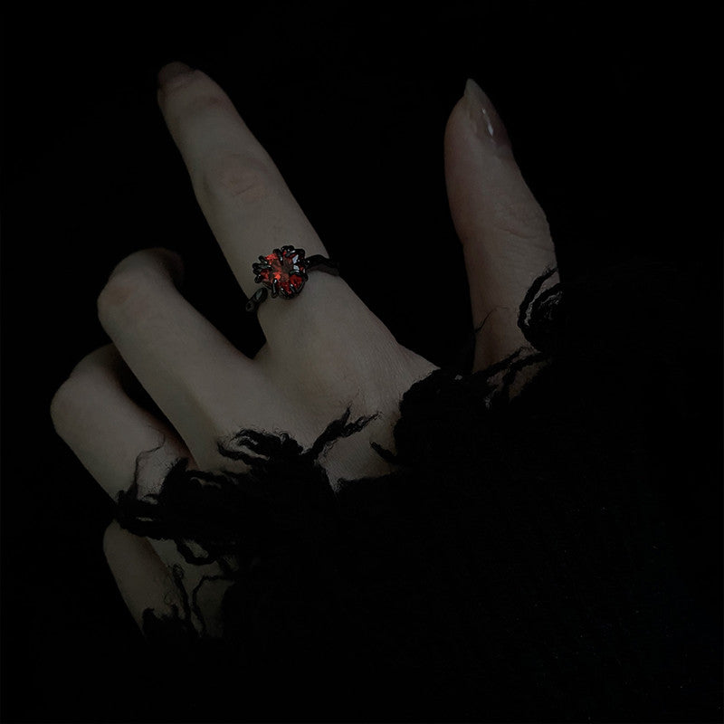 Niche Design Black Alloy Finger Ring - Dazpy