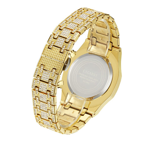 Shang Sports Business Men's Watch With Gold And Diamonds - Dazpy