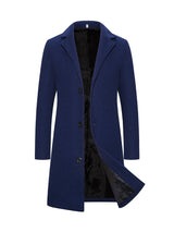 Men's Woolen Coat Slim-fit Mid-length Trench Coat