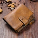 Handmade leather retro short wallet - Dazpy