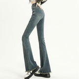 High Waist Slim Flare Jeans für Damen