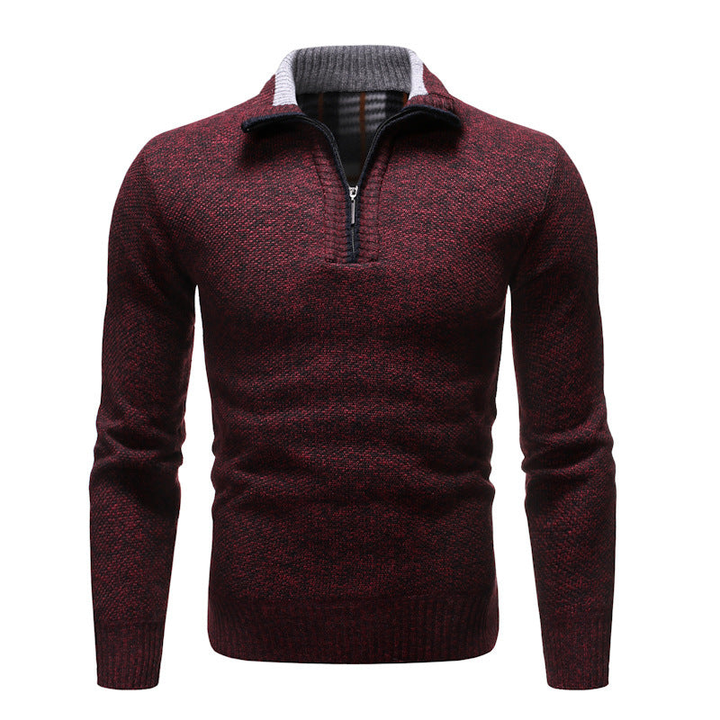 Men's lapel sweater