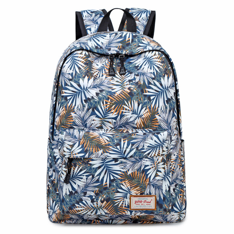 Fashion Printed Backpack Female Student - Dazpy