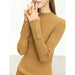 Autumn Elegance Mock Neck Schmaler Pullover für Damen