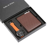 Watch Men's Wallet Fashion Birthday Gift Men's Quartz Watch Wallet - Dazpy