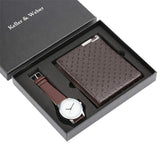 Watch Men's Wallet Fashion Birthday Gift Men's Quartz Watch Wallet - Dazpy