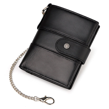 Leather Buckle Prevents Hotlinking Men's Wallet - Dazpy