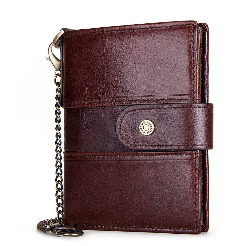 Leather Buckle Prevents Hotlinking Men's Wallet - Dazpy