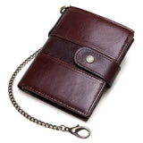 Leather Buckle Prevents Hotlinking Men's Wallet - Dazpy