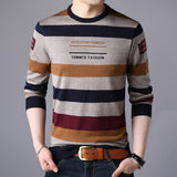 Youth Striped Casual Pullover Sweater