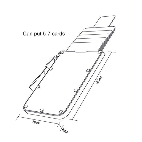 Portable Pull-out Design, Ultra-thin Card Holder, Multi-function Card Holder - Dazpy