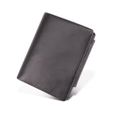 Multi-Card Position Leather RFID Short Vertical Clutch - Dazpy