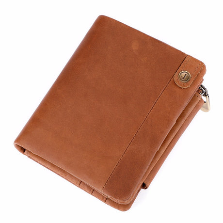 Multi-Card Position Leather RFID Short Vertical Clutch - Dazpy