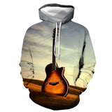 Musical Note Printed Sweater Men And Women Couple Hoodie Plus Size