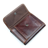 Short Retro Wallet, Shielding Wallet, Anti-Scanning Leather Wallet - Dazpy