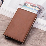 Card bag RFID Security swipe card clip zipper zero wallet - Dazpy