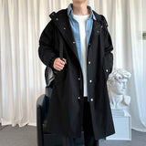 Men's Mid Length Windbreaker Outerwear Casual Jacket