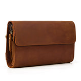 Leather Clutch Retro Men's Clutch Crazy Horse Leather Multifunction Wallet - Dazpy