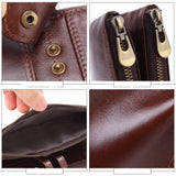 Men's Long Large-Capacity Vintage Leather Card Holder - Dazpy