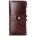 Men's Long Large-Capacity Vintage Leather Card Holder - Dazpy