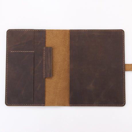 Hand-Made Retro Crazy Horse Leather A5 Manager Folder Business Multifunctional Folder Can Be Customized - Dazpy