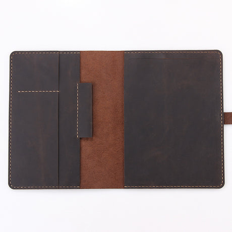 Hand-Made Retro Crazy Horse Leather A5 Manager Folder Business Multifunctional Folder Can Be Customized - Dazpy