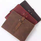 Hand-Made Retro Crazy Horse Leather A5 Manager Folder Business Multifunctional Folder Can Be Customized - Dazpy