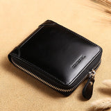 Manbang Full Zipper Top Layer Cowhide Wallet Men's Leather Short - Dazpy