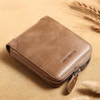 Manbang Full Zipper Top Layer Cowhide Wallet Men's Leather Short - Dazpy