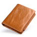 Casual Retro First Layer Cowhide Three-fold Buckle Coin Purse Short Money - Dazpy