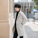 Mid-length Korean Style Slim Handsome Plus Cotton Thick Woolen Coat