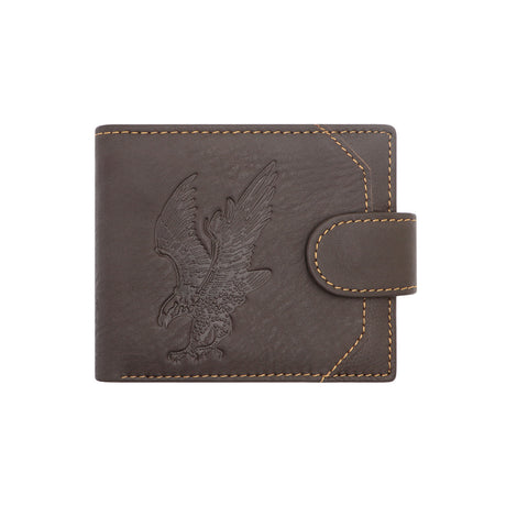 Eagle Hand-Polished Men's High-end First Layer Cowhide Wallet - Dazpy