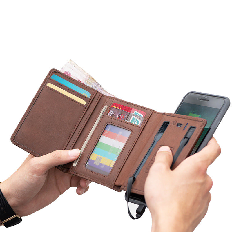 New Creative And Practical Gift Multi-Function Charging Wallet Customized Men's Short Business Mobile Power Small Wallet - Dazpy